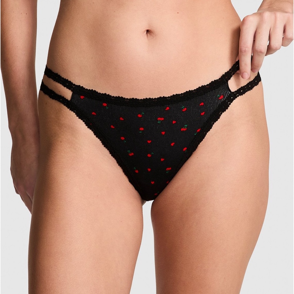 Black Cherry Print Women's Panties